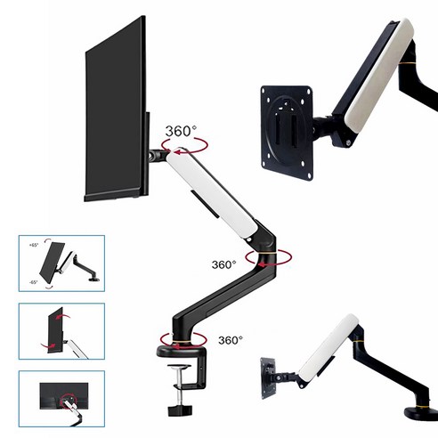 책상 위 공간 혁명! ZOZOFO 모니터암 MA09 솔직 사용 후기 32인치모니터암