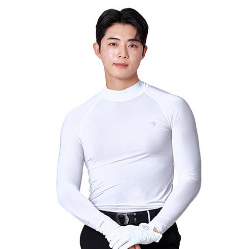 남성용 스포츠 반목터틀 긴팔 언더레이어