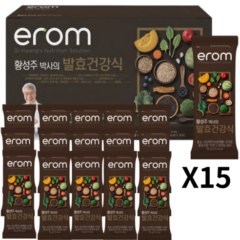 이롬 생식 황성주 프리미엄 홍삼 발효 건강식 450g, 15개, 30g