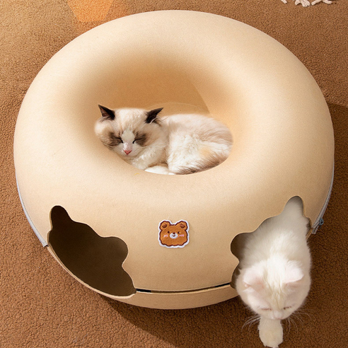 에이덤스 도넛형 고양이 숨숨집 터널 집 장난감