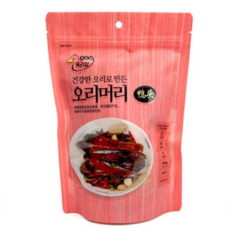 월월중국식품 옥리압 국내산 오리머리 마라맛 매운맛 200g, 200g, 1개 - 기타 양념/가공육 | 쿠팡