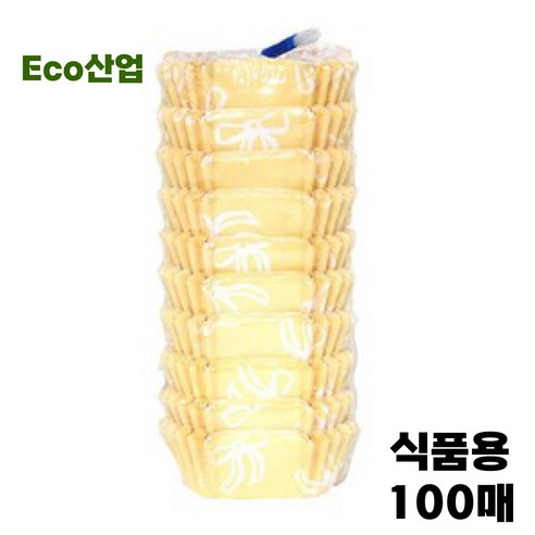 Eco산업 일회용 식품용 코팅종지 5종 단품 100장, 노랑, 1세트, 100매