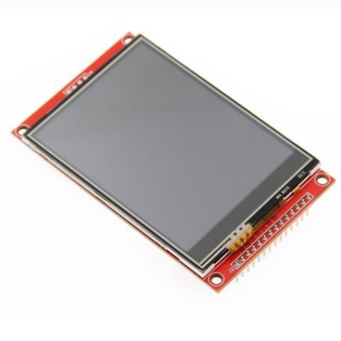 Retemporel 3.2 인치 320X240 Spi 직렬 Tft Lcd 모듈 디스플레이 화면 Mcu 용 접촉 패널 드라이버 Ic ILI9341 없음, 빨간색, PCB+전자 부품