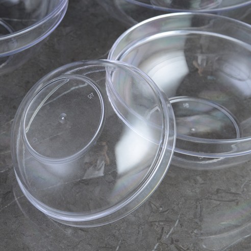 4 개/대 아크릴 라운드 샐러드 그릇 두꺼운 투명 한 가정용 식기 음식 학년 플라스틱 그릇, 하나