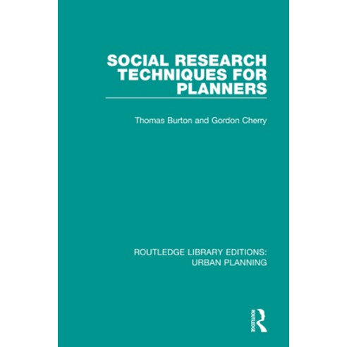 (영문도서) Social Research Techniques for Planners Paperback, Routledge, English, 9781138487819