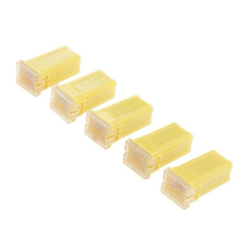 자동차 차량용 5 조각 30A-60A 32V 플라스틱 케이스 FLF-M 여성 회로 PAL 퓨즈, 옐로우, 60A, 설명