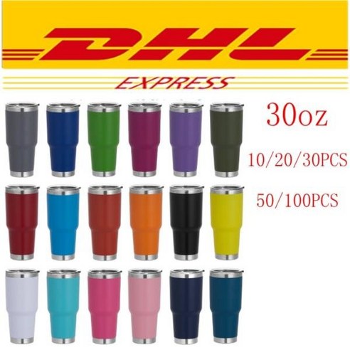 DHL 스테인레스 스틸 텀블러 30 oz 텀블러 이중 벽 진, 01 6PCS