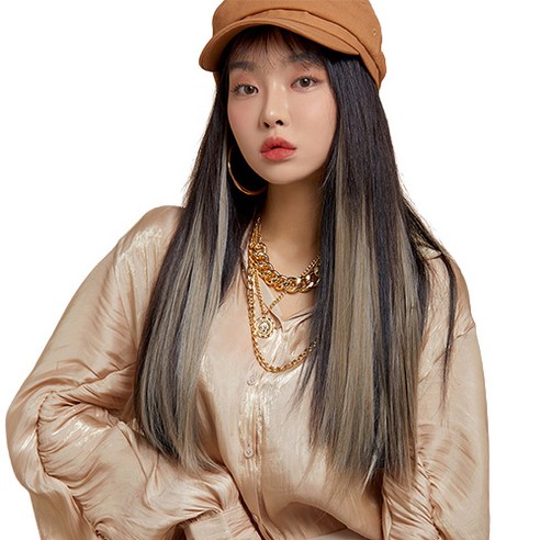 가발매니아 스트레이트 퍼트널컬러 붙임머리, 코토리베이지, 3개