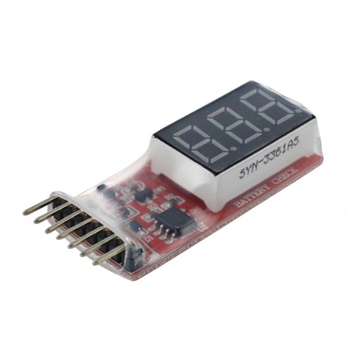 2S-6S 2-6S RC Lipo 배터리 저전압 알람 표시기 측정기 검사기 테스트, 하나, 빨간