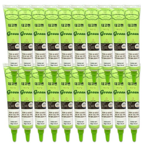 쿠킹스토리 데코펜 그린 20개, 20g, 40개