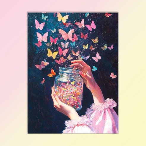 votgl diy페인팅 피포페인팅 명화그리기 그림그리기유화그리기세트40 x 50cm, 0030여자, 1개