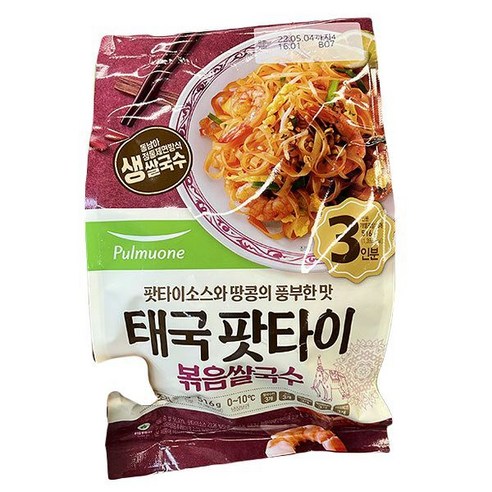 풀무원 풀무원 볶음쌀국수팟타이 3인 516g x 1개, 아이스보냉백포장, 515.9g 풀무원팟타이 Best Top5