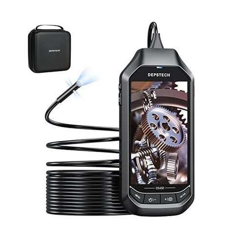 DEPSTECH 트리플 렌즈 보어스코프 4 5인치 IPS 스크린 내시경 카메라 조명 포함 1080P HD 비디오 검사 카메라 7 9mm 소형 스코프 카메라 자동차 벽 덕트용 5m(