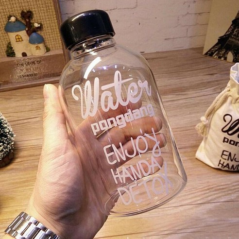 600/1000ML 휴대용 스포츠 식수 병 야외 캠핑 사이클링 여행 차 과일 주스 대용량 절묘한 병, 600mL