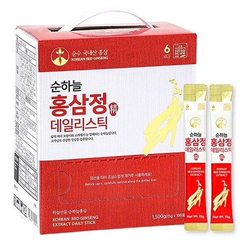 6년근 순하늘홍삼정 데일리스틱 15g 100포, 1500g, 1박스