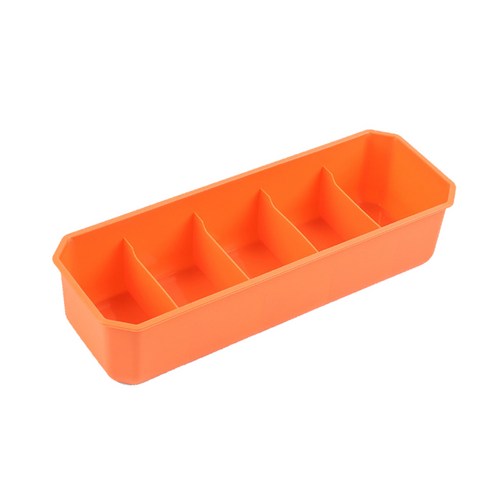 [LF] 양말 내의 수납함 홈 플라스틱 기숙사 적층형 벽장 테이블 수납함, Orange_5grids