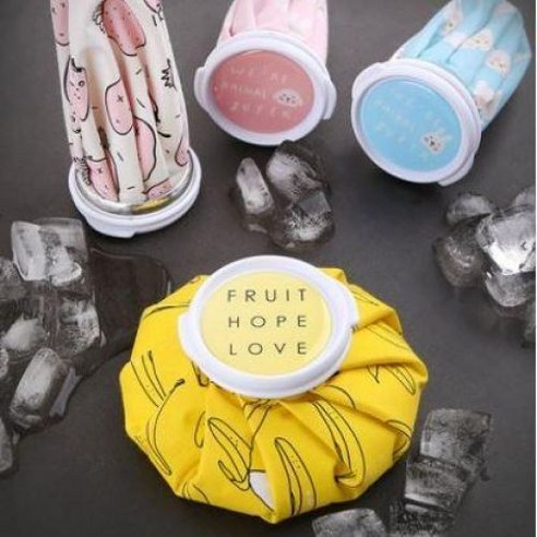 목아이스팩 아이스쿨팩 얼음주머니 얼굴냉찜질 무릎냉찜질 휴대용쿨팩 냉팩 얼음찜질팩 눈온찜질 배핫팩 냉온혼용, 큐트얼음주머니딸기