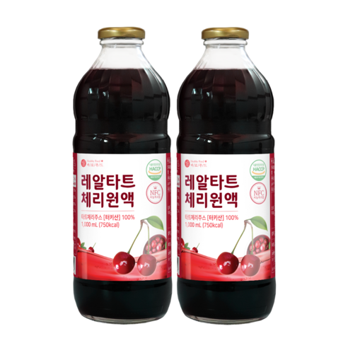 바로푸드 레알 타트체리 원액, 2개, 1L