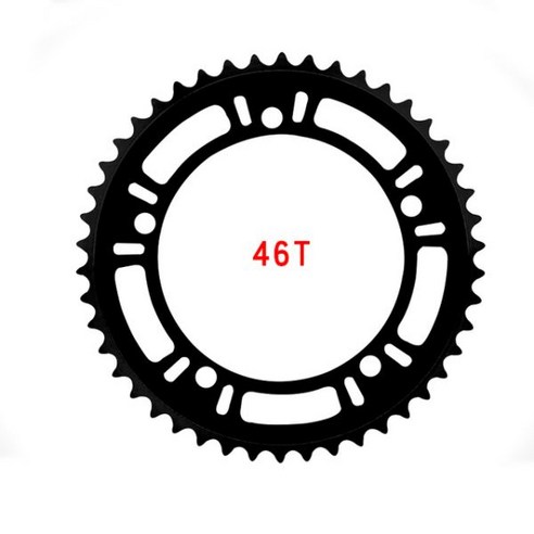 39T 44T 48T 53T 130 BCD 체인링 도로 자전거 고정 기어 접이식 체인 휠 단일 체인휠 부품, [09] 46T Black