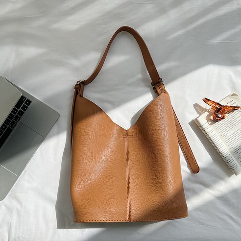 여성용 숄더 크로스백 심플한 백 매치 자모 가방 대용량 소프트 면 패션 물통 가방