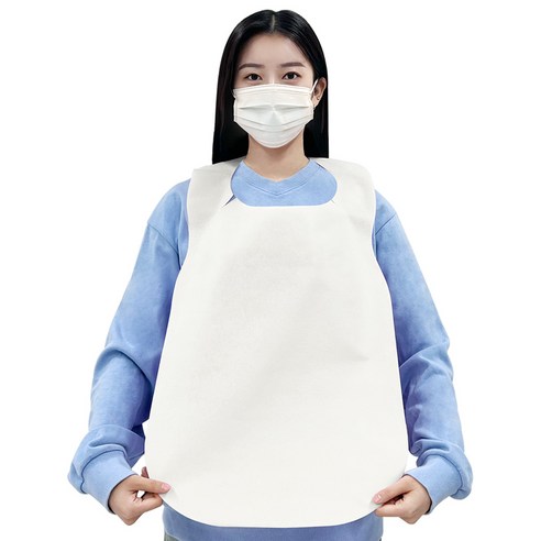 웨어리스 일회용 앞치마 라이트 1000매 / 식당 손님용 앞치마, 흰색, 2세트