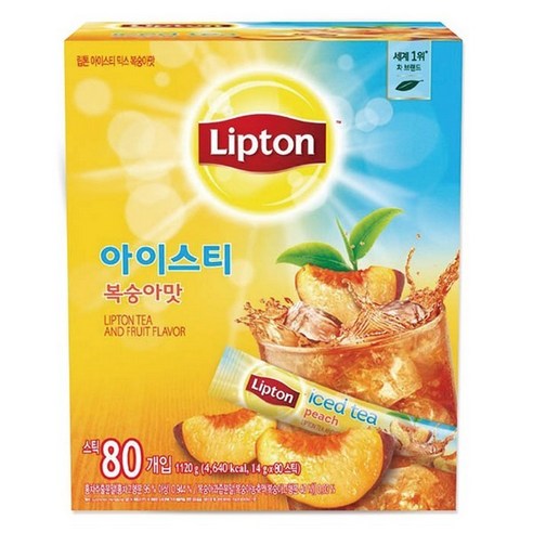 립톤 [Lipton] 아이스티 복숭아맛 20+20T 복숭아 홍차 분말, 14g, 20개입, 2개