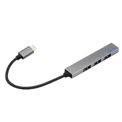 USB C 허브 유형 C 허브 USB C용 USB 3.1 포트 어댑터 4개, 회색, 설명, 설명