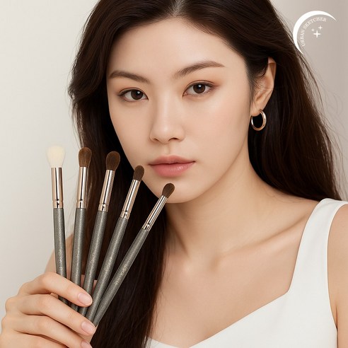 섬세한 눈매를 위한 완벽한 선택, 어반스케쳐 저자극 천연모 5종 아이브러쉬 세트 천연모5종메이크업브러쉬