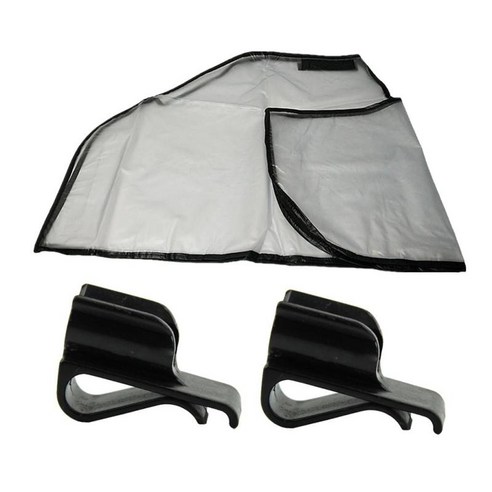 방수 골프 가방 레인 커버 푸시 카트 및 2x 클럽 클램프 클립 볼 마커, 클리어, 130x150cm, PVC