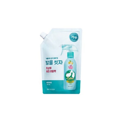 온더바디 발을씻자 코튼 풋샴푸 리필 500ml 레몬, 1개입, 1개