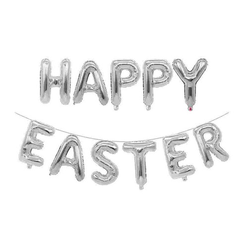 파티셔스 부활절가랜드 풍선세트 해피이스터 가랜드 happyeaster, 1-3. 풍선가랜드(실버)