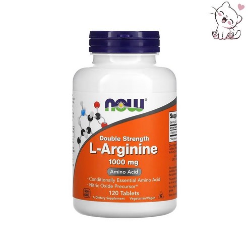 나우푸드 더블 스트랭스 L-아르기닌 1000mg 타블렛, 120정, 2개