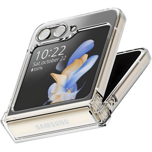갤럭시 Z 플립을 위한 투명한 갑옷, 누아트 어센틱클리어 힌지 보호형 하드케이스 갤럭시플립5케이스