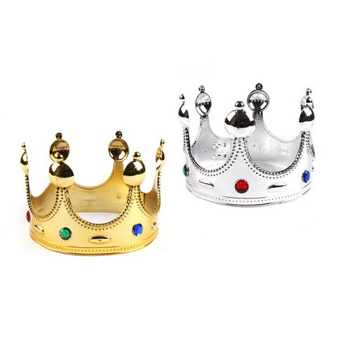 왕자 왕관(2색상) 생일 파티 역할놀이 입학식 졸업식, 왕자왕관(골드)