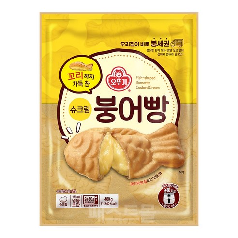 오뚜기 슈크림붕어빵, 2개, 480g