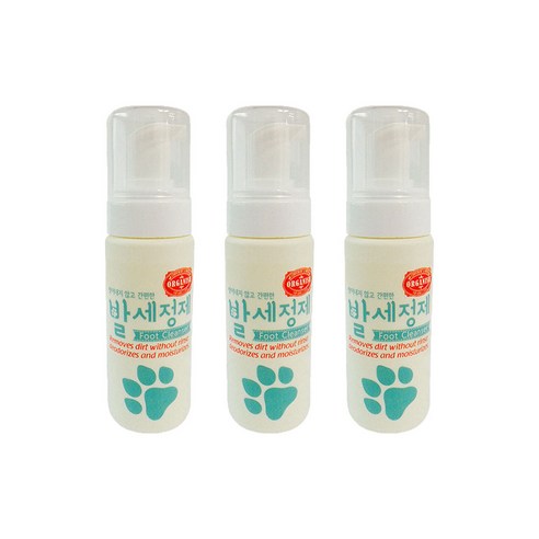 오가니쉬 강아지 발샴푸 워터리스, 150ml, 3개