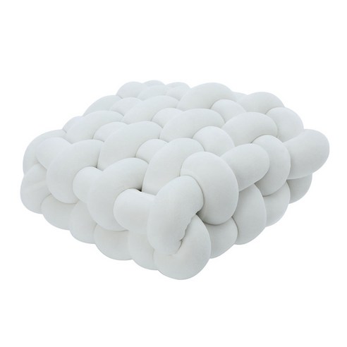 Ins Plush Knot Cushion 던지기 베개 Knotted Cozy Handmade For Living 룸, 봉제인형, 유백색