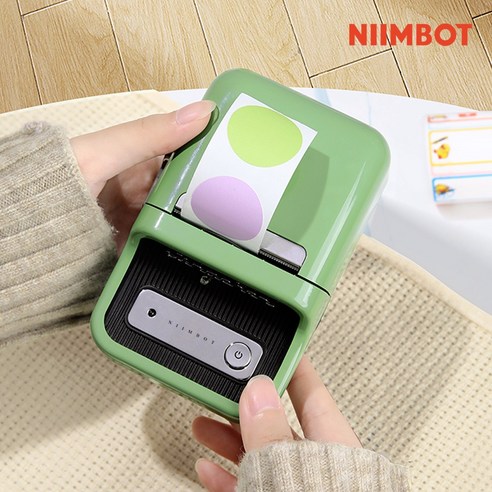 NIIMBOT 라벨프린터 B21S 님봇 라벨기, 1대, 빈티지 그린