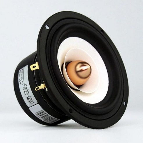 1pcs 4.5 인치 4 8옴 15W 풀레인지 오디오 스피커 스테레오 116mm