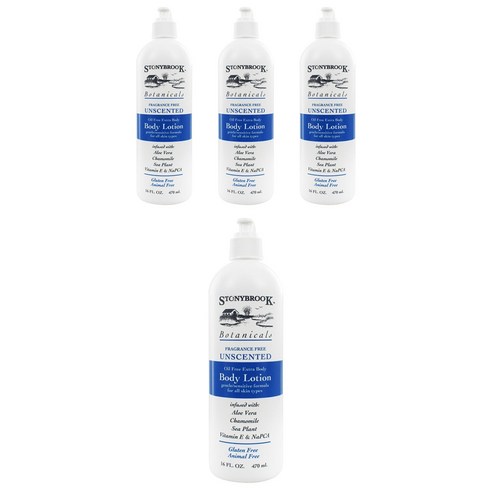 스토니브룩보테니컬스 오일 프리 엑스트라 바디 로션 무향, 470ml, 4개