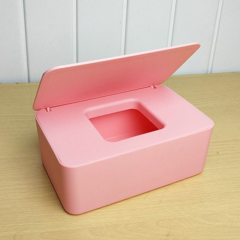 가정용 플라스틱 방진 커버 티슈 박스 1 개 데스크탑 인감 홈 오피스 장식 물티슈 박스, 분홍색, 하나