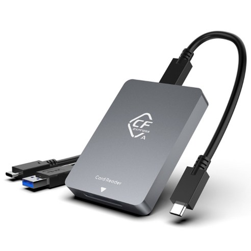 CFExpress 유형 A 카드 리더기 USB3.1 GEN2 어댑터 10Gbps 용 케이블 용 케이블 포함, 하나, 보여진 바와 같이
