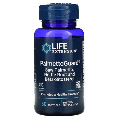 라이프익스텐션 PalmettoGuard 쏘팔메토/Nettle Root Beta-Sitosterol 60 소프트젤, 1개, 60정 Best Top5