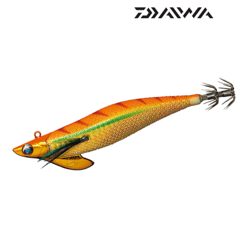한국다이와 에메랄다스보트2 RV 무늬오징어 팁런 에기, 2.75호 25g, 금 오렌지스기, 1개, 25g