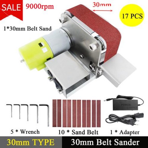 벨트샌딩기 벨트샌더 샌더기 벨트사포 벨트 샌더 전기 샌딩 연마 그라인딩 머신 목재 아크릴 금속 연마용 10 개 포함 7 가지 가변 속도, [06] New TYPE 6 25MM Belt EU, 5) TYPE 6 25MM Belt EU, 10개