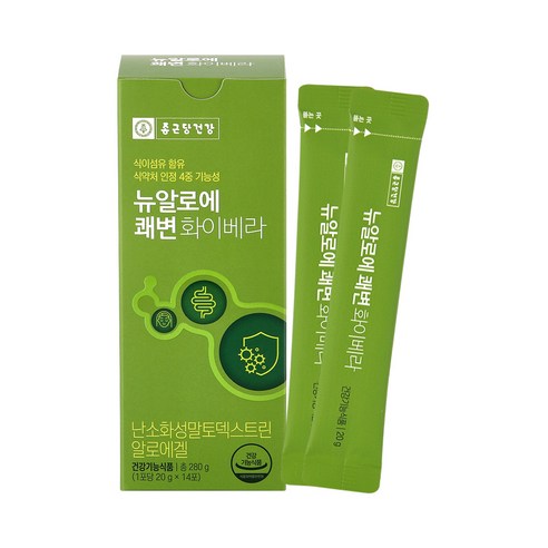 종근당건강 뉴알로에 쾌변 화이베라, 20g, 14개