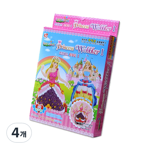 컬러룬 볼클레이 풍선 프린세스 오뚝이 1, 4개, 혼합색상