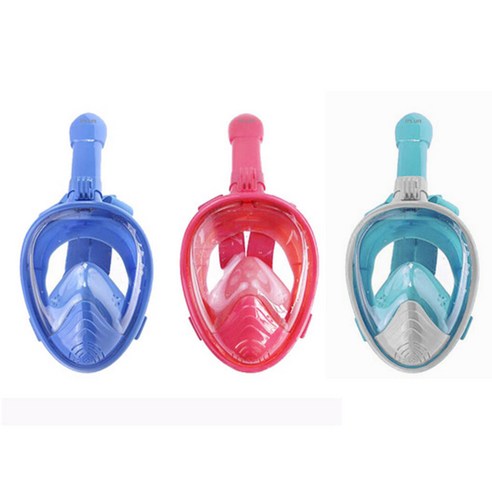 이츠라이프 풀페이스 스노쿨링 마스크 3세대 파노라마, 블루+컵홀더증정