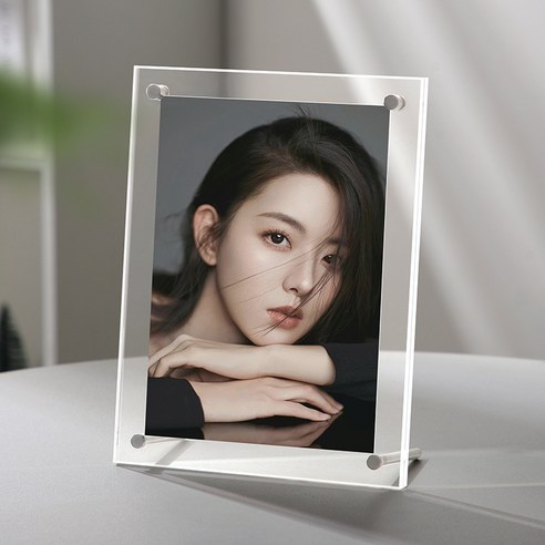 미투리아 투명 아크릴 액자 메뉴판 미니 안내판, 1개