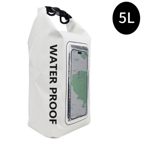 컴피 바로 터치 IPX6 크로스 방수 드라이백 2L/5L, 화이트
